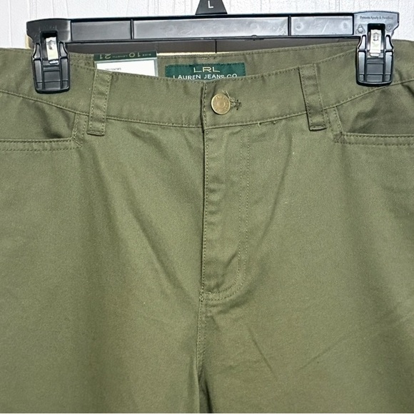 Lauren Ralph Lauren Classic Mid Calf Capri Pants Women’s Sz 10 Olive Green - Picture 11 of 15